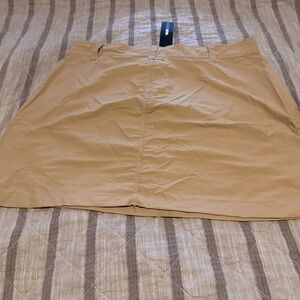 Tan mini skirt